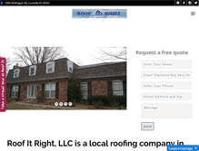 Tablet Screenshot of goroofitright.com